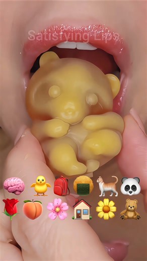 ASMR Satisfying Eating Wax Honey Panda 🐼 #asmr #mukbang #eatingsounds