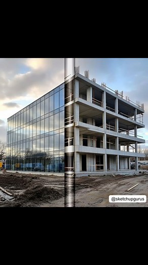 Building facade visualization #sketchup #3d #architect #architecture #interiordesign #architects #sketchupdesign #building #sketchup3d #plugin | Vray sketchup guru