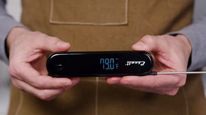 Escali Stelo Waterproof Folding Thermometer for Cooking Instant Read Rechargeable Meat Thermometer with Thermocouple Technology