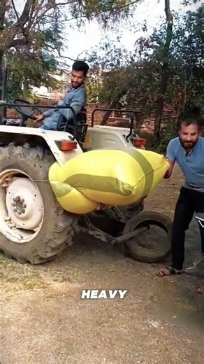 Smart Farming Hack: Using Old Tires for Easy Heavy Load Transfer