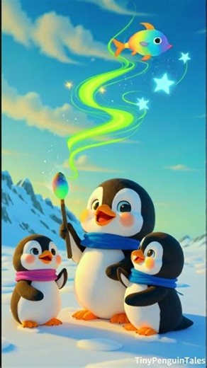 Penguin and the Magical Paintbrush | #penguin#cute #shorts #short #shortvideo