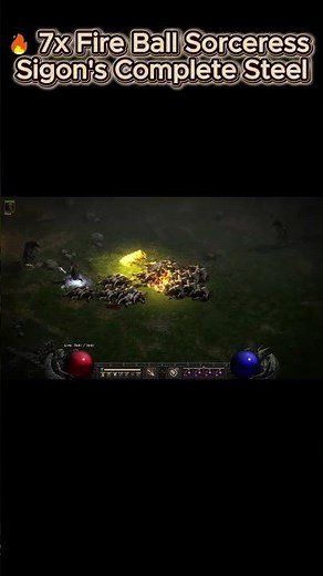 🔥 7x Fire Ball Sorceress Sigon's Complete #diablo2resurrectedbuild #fastleveling #diablo2r