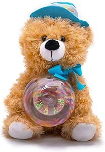 Cuddle Barn - Birthday Buddy Benson | Animated Stuffed Animal Teddy Bear Plush Toy Lights Up and Bops to Happy Birthday, 13"