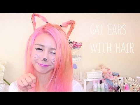 Make cat ears with your own hair - The Wonderful World of Wengie