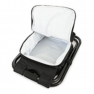 [Hot Item] Foldable Fishing Chair with Fabric Cooler Bag for Outdoor Camping