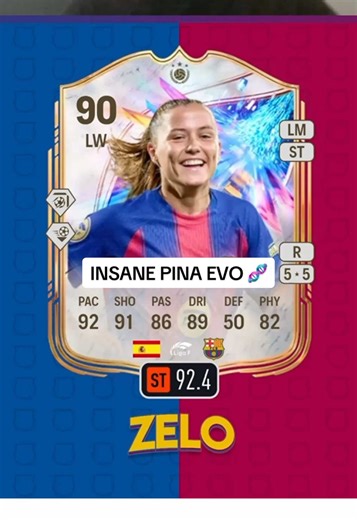 INSANE Claudia Pina evo 🧬 The best card in the game! #FC26 #FUT #Pina #ClaudiaPina #Evo