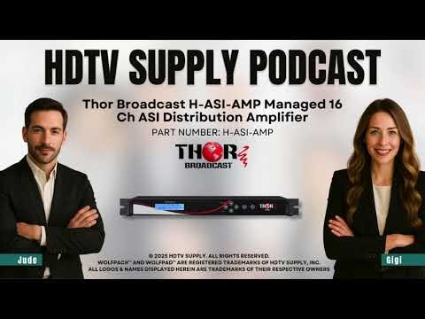 Thor Broadcast H-ASI-AMP Managed 16 Ch ASI Distribution Amplifier
