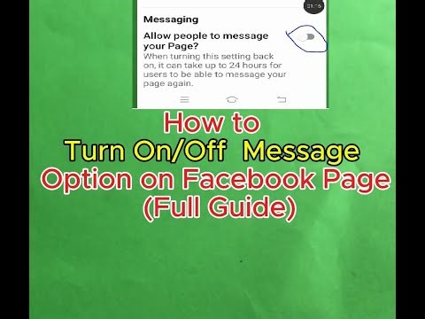 How to Turn On/Off Message Option on Facebook Page (Full Guide)