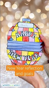 New Year reflection and goal setting writing craft activity #teacherresources #kidscrafts