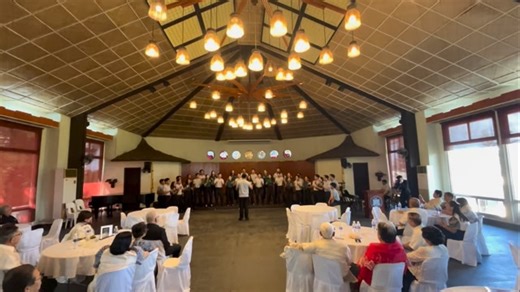 𝐋𝐎𝐎𝐊 | The AUP Unceasing Cantica shares a rendition of the OPM song “Noypi” at the Finster Hall of All Nations during the inauguration of the Elohim Research Center, Manna Dining Hall, and the Bethel Prayer Garden this afternoon. | AUP University Voice