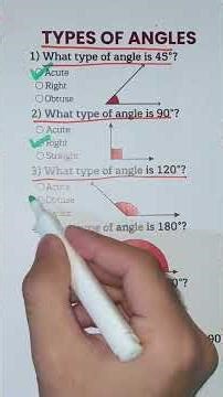 Types of angles 📐 - Quiz Part 322