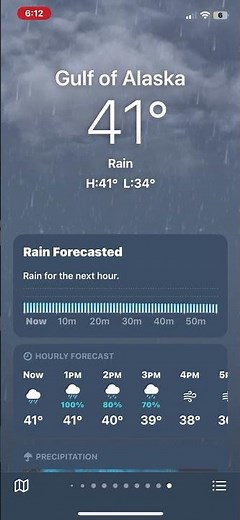 Rain day iOS weather animation