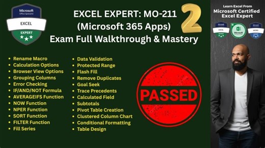 EXCEL EXPERT - Video 02: MO-211(Microsoft 365 Apps) Exam Full Walkthrough Mastery | Versatile3SIX0