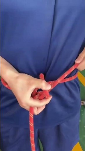 How to tie a rescue rope around your waist #relaxingmusic #knot #meditationmusic #diy