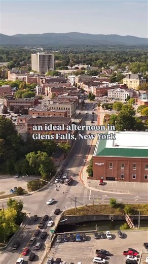 An ideal afternoon in Glens Falls, New York 🏙️ 👀 Discover this charming little city for yourself — which you can now @ridecdta to and from Saratoga 🚍 Drop your favorite Glens Falls recs ⬇️ | Two Buttons Deep