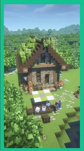 Minecraft Cottagecore Tea House ☕ | Cozy Lakefront Speed Build