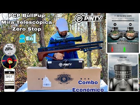 Pinty Striker .22 PCP + 7-35X56FFP Zero Stop(Unboxing & Review #pcpairrifle