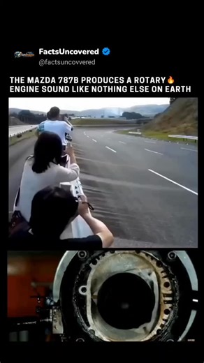 FactsUncovered on Instagram: "The Mazda 787B, powered by a screaming four-rotor R26B engine, made history in 1991 as the only rotary-powered car to ever win Le Mans. With 700 horsepower, lightweight design, unmatched reliability, and a howl so unique it's called mechanical music, it cemented its place as a true legend of endurance racing. Via @factsuncovvered #carsofinstagram #cars #Mazda #787B Rotary Engine LeMans #Motorsport"