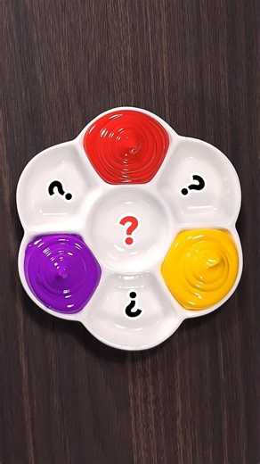 Red + Yellow + Violet = Color ? #colormixing #satisfying #colorwinka