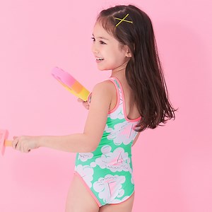 [Hot Item] Classic Baby Swimsuits Kids All Over Print Toddler Girl One Piece Swimwear