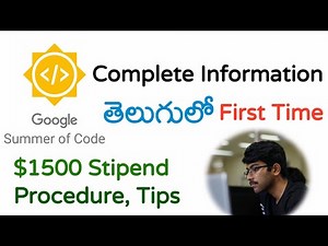 Complete Information on Google Summer of Code GSOC in telugu | GSOC 2022 Updated | Vamsi Bhavani