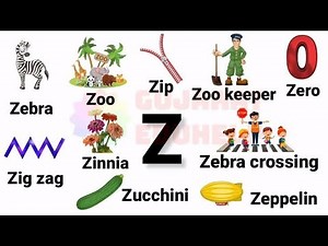 Words That Start With Letter Z| Words Begin with Z | Phonics letter Z | Letter Z Vocabulary For Kids