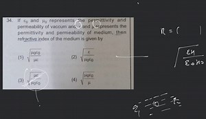 If \varepsilon_{0} and \mu_{0} represent the permittivity and p... | Filo