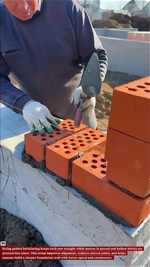 String Guided Bricklaying