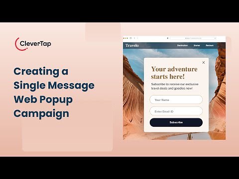 How to create a Web Popup Campaign in CleverTap