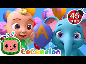 ABC Balloon Song 🎈 | CoComelon Animal Time! 🐺 | Kids Learning Songs! | Sing Along Nursery Rhymes