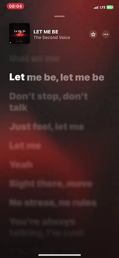 Let Me Be by The Second Voice | Full Lyrics
