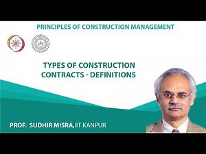 Types of construction contracts - Definitions