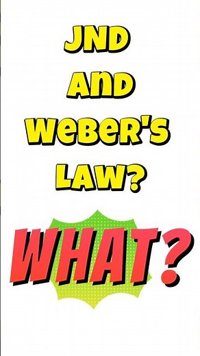 JND & Weber’s Law — Explained Fast #psychology #jnd #weberslaw