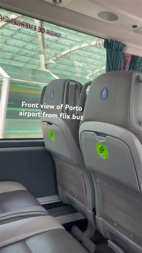 Front view of Porto airport from flix bus #portoairport #tourist