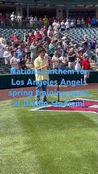 National anthem for the LA Angels spring training game at ￼ tempe Diablo Stadium