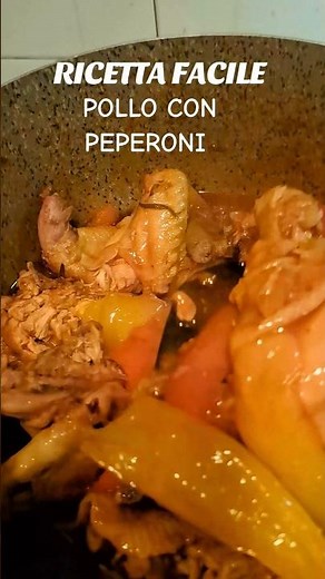 RICETTA FACILE:pollo con peperoni 🍗🫑 semplice e super gustoso!#ricettefacili #cucinaitaliana
