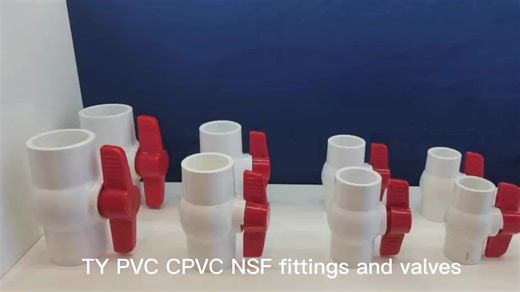 TY High Quality Pvc-u Double Union Ball Valve