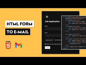 Send emails from an HTML Contact Form | Job Application HTML Form Example