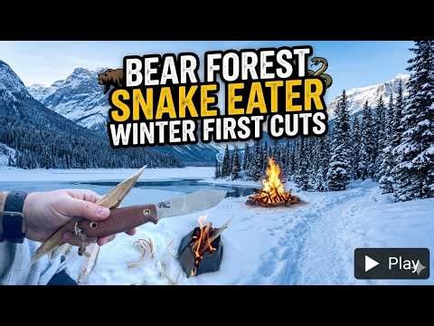 Winter Snake Eater Test! Bear Forest Knives and Junkyard Fox knife!