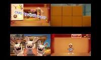 Mix of 4 videos from youtube : Rabbids Invasion Vs Kick The Buddy Sparta Remixes Quadparison 1