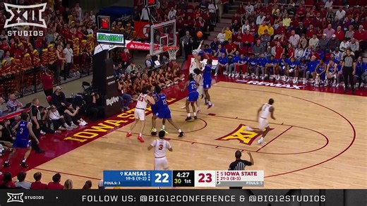 Back 🆙 #9 Kansas vs. #5 Iowa State Highlights 🎬 #Big12MBB | Iowa State Men's Basketball | Big 12 Conference