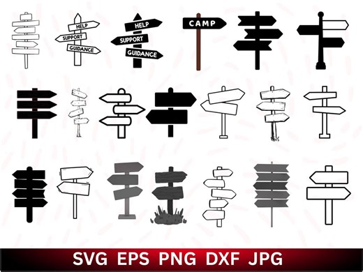 Destination Sign SVG: Arrow Sign Post Template (digital Download) - Etsy