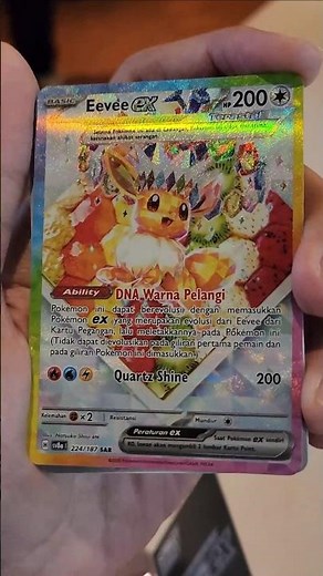 Kartu Pokemon Eevee ex SAR dari Festival Terastal ex