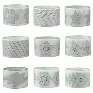 JINBING Silver Reflective Iron on Fabric Clothing Tape Heat Transfer Vinyl Film 9pcs