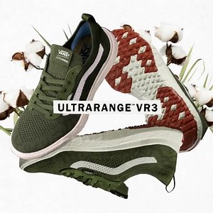 How we get there is just as important as where we’re going. Meet the new UltraRange VR3, our next step on a journey to more sustainable footwear. Learn about the re-engineered style & our commitment to reducing impact on the planet for future generations at vans.ca/sustainability | Vans
