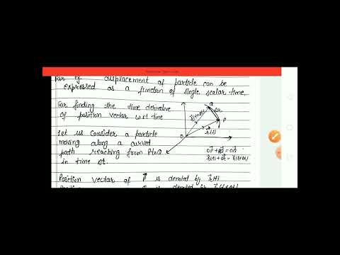 derivative of a vector with respect to a parameter bsc-1st year mechanics lec-4