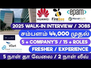 🔥 Latest Chennai, Coimbatore, Madurai & Tamil Nadu Jobs 2025 | Job Vacancies | Job Updates Today