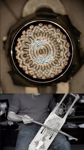 Bass Harp Cymatics! #harp #sound #cymatics
