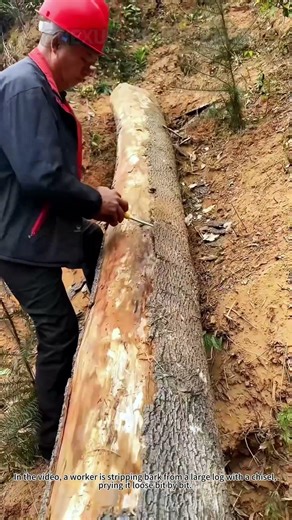 Strip Tree Bark Like a Pro! #WoodworkingTips