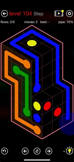 Flow Free - Cubes - Cube Stacks - Level 104 (Step)